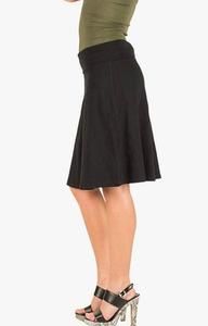 Hard Tail A-line knee skirt (B126) Black size  Medium NWT